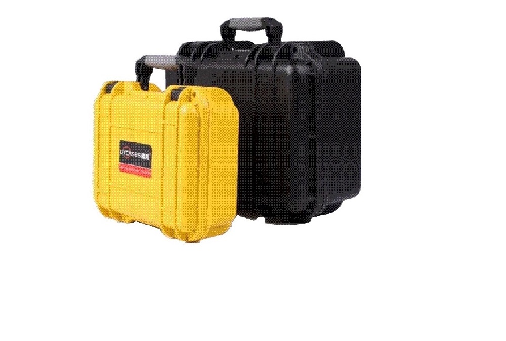 航空箱圖片，黑色開模塑料箱，黃色開模工具箱