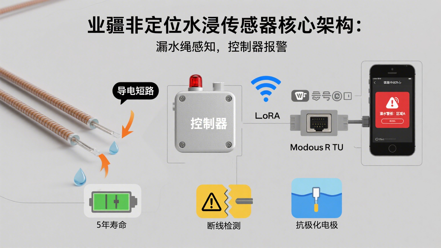 快速感知，全域守護(hù)：業(yè)疆智能非定位水浸傳感器