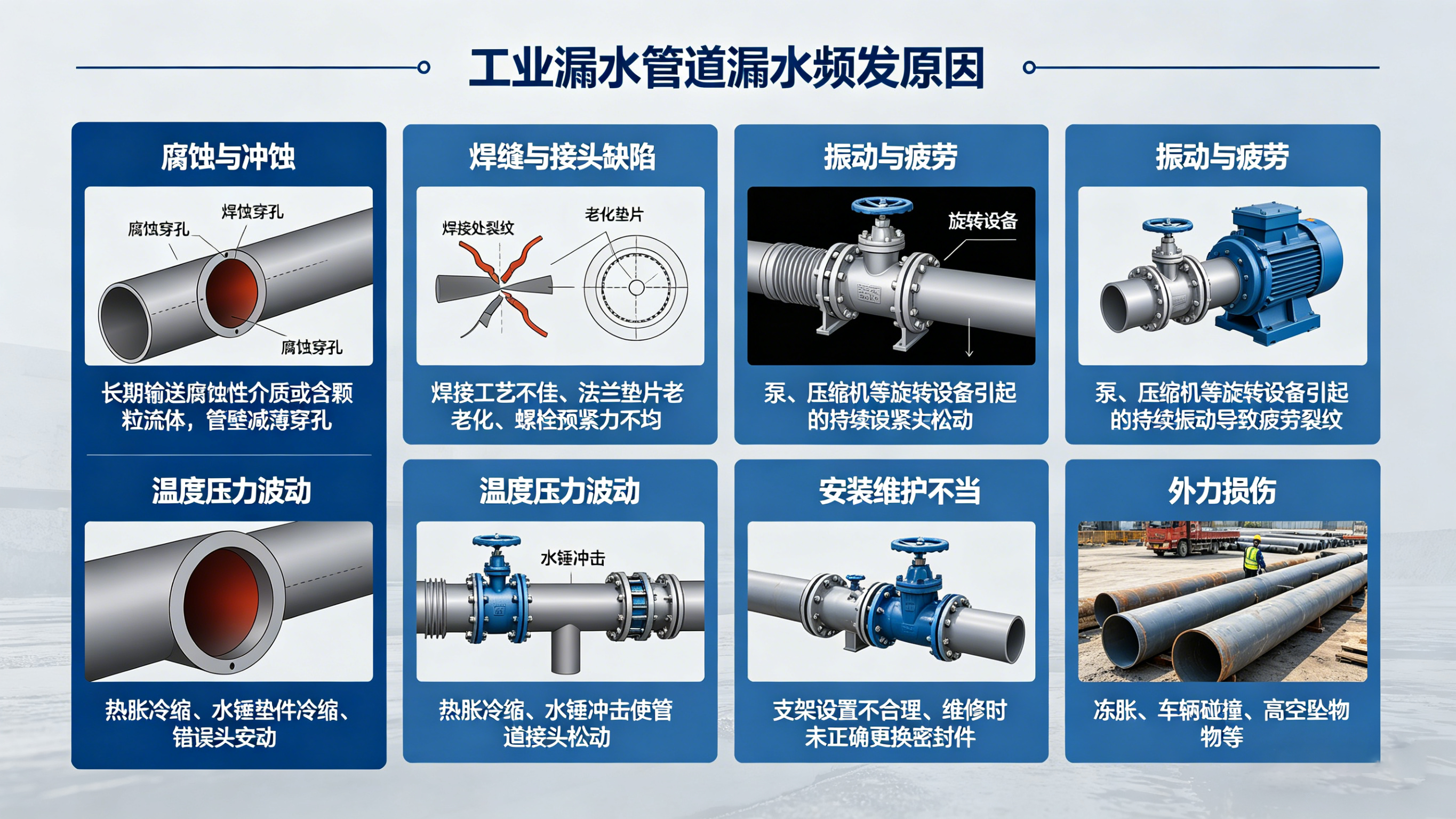 漏水管道漏水怎么辦？工業(yè)場(chǎng)景下的智能檢測(cè)與修復(fù)指南